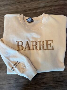 Pure Barre Embroidered 'BARRE' Crewneck 25th Anniversary collection